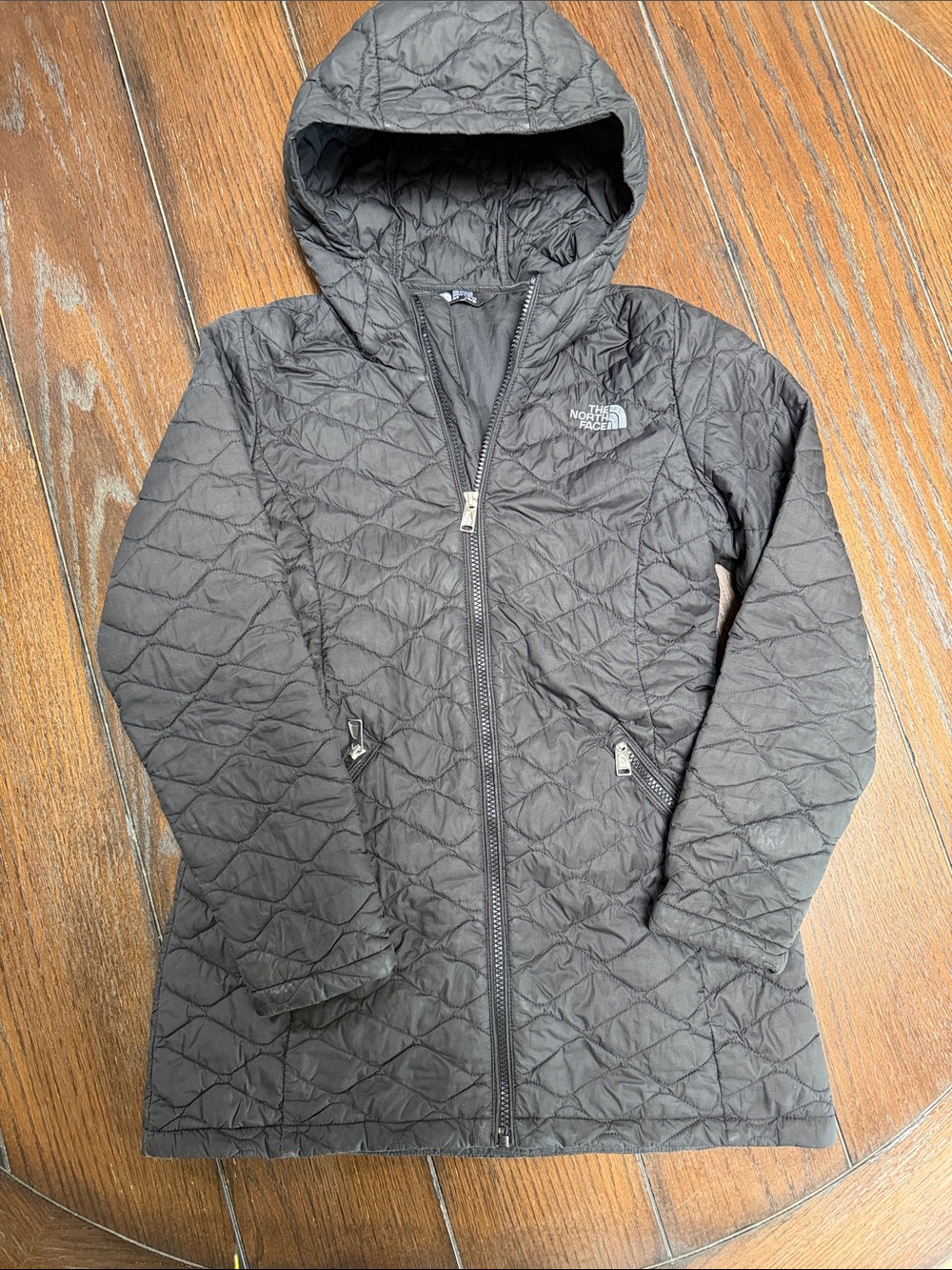 The North Face Quilted Hooded Jacket Thermoball Black M 10/12